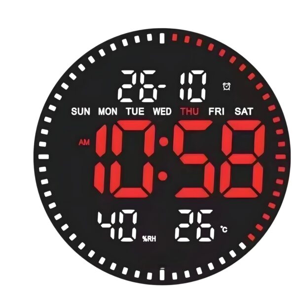 Ψηφιακό LED Ρολόι Τοίχου 25.5cm Με Τηλεχειριστήριο electronistas.gr