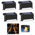 Σετ 4τμχ Ηλιακά Φωτάκια LED Θερμό Λευκό Για Σκάλες & Μονοπάτια electronistas.gr