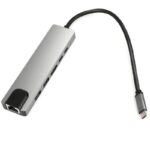 Μετατροπέας 6 Σε 1 Type-C Σε LAN, 2x USB 3.0, 2x Type-C & 1x HDTV electronistas.gr