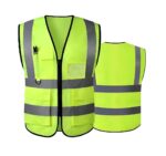 Ανακλαστικό Γιλέκο Ασφαλείας Με Τσέπες & Φερμουάρ – Κίτρινο electronistas.gr