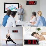 Ψηφιακό Ρολόι Τοίχου LED 13" Με Τηλεχειριστήριο & Διπλό Ξυπνητήρι electronistas.gr