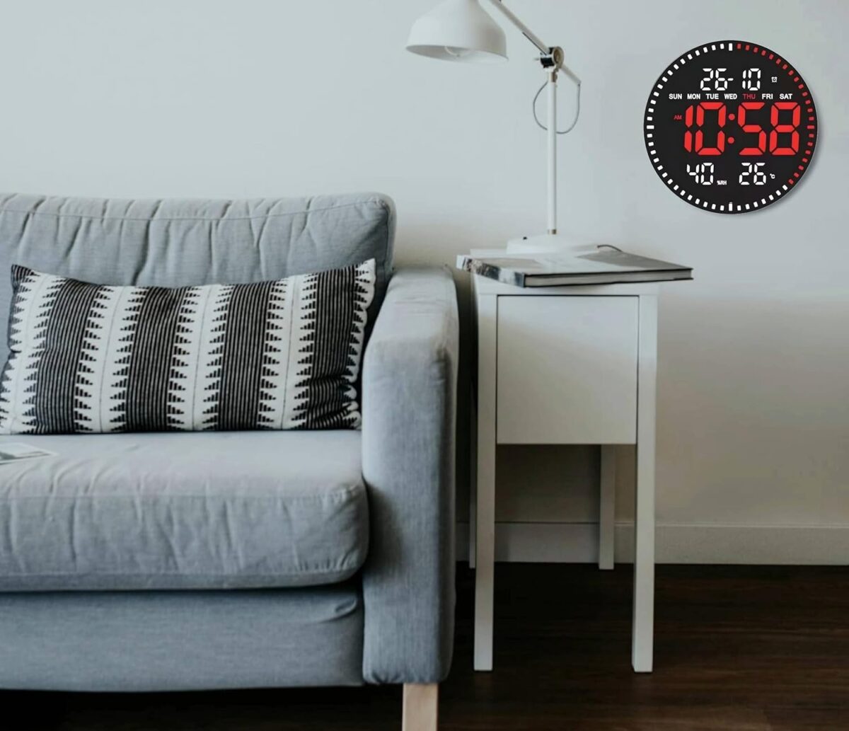 Ψηφιακό LED Ρολόι Τοίχου 25.5cm Με Τηλεχειριστήριο electronistas.gr