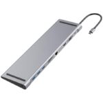 Docking Station 10 Θυρών, USB-C, Γκρι, Βάση Laptop electronistas.gr