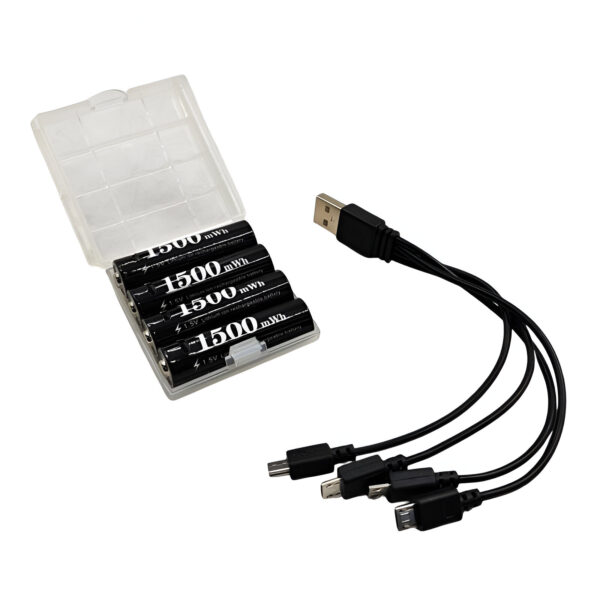 Επαναφορτιζόμενες Μπαταρίες 1.5V 1500mWh Με USB (4x Micro USB) electronistas.gr