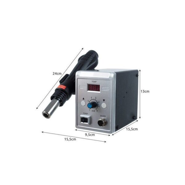 Σταθμός Κόλλησης Θερμού Αέρα 700W Με Ρύθμιση Θερμοκρασίας electronistas.gr