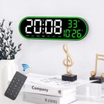 Ψηφιακό Ρολόι Τοίχου LED 38x12cm Με Θερμοκρασία & Τηλεχειριστήριο electronistas.gr