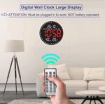 Ψηφιακό LED Ρολόι Τοίχου 25.5cm Με Τηλεχειριστήριο electronistas.gr