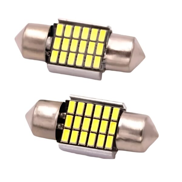 Σετ 2τμχ Λάμπες Σωληνωτές LED 31mm – 18 SMD 3014 – 6500K electronistas.gr