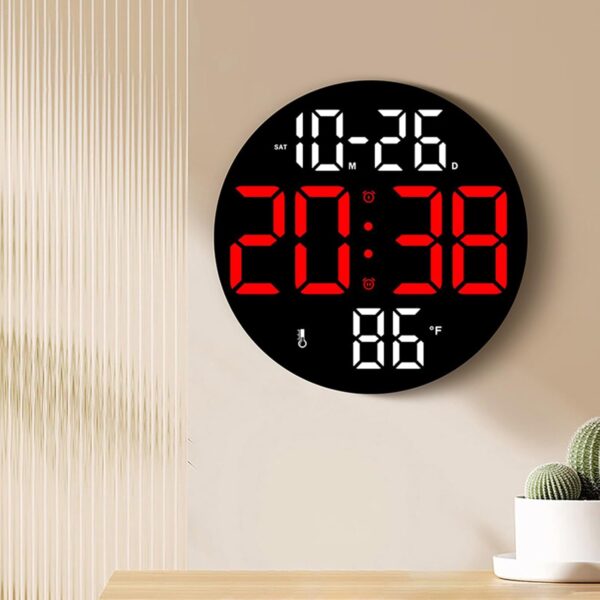 Ψηφιακό LED Ρολόι Τοίχου 25.5cm Με Τηλεχειριστήριο electronistas.gr