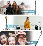 Selfie Stick Με Gimbal & AI Παρακολούθηση Προσώπου – 360° electronistas.gr