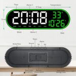 Ψηφιακό Ρολόι Τοίχου LED 38x12cm Με Θερμοκρασία & Τηλεχειριστήριο electronistas.gr