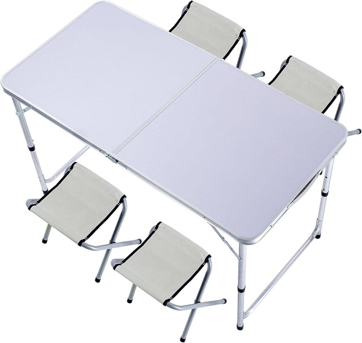Πτυσσόμενη Τραπεζαρία Πικ-Νικ 120x70x60cm – Λευκή electronistas.gr