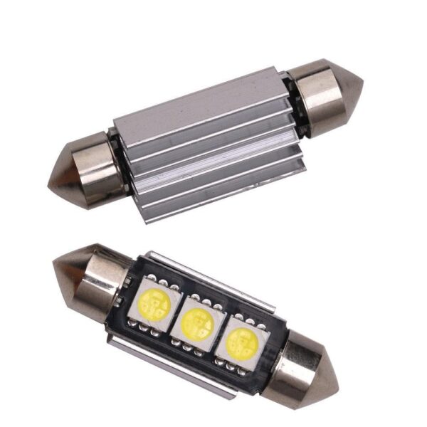 Σετ 2τμχ LED Πλαφονιέρας C5W Canbus 36mm – 12V – Ψυχρό Λευκό electronistas.gr