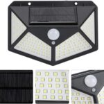 Ηλιακό Επιτοίχιο Φωτιστικό LED Mε Ανιχνευτή Κίνησης – 100 LEDs, IP66, 10W electronistas.gr