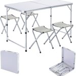 Πτυσσόμενη Τραπεζαρία Πικ-Νικ 120x70x60cm – Λευκή electronistas.gr