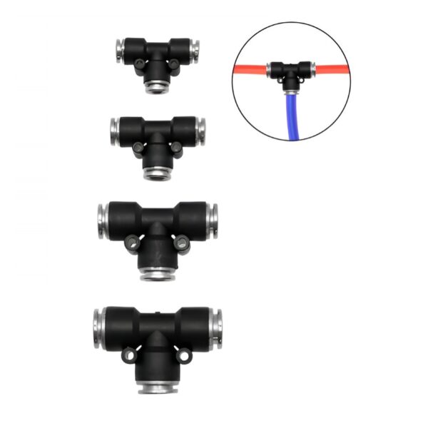 Σετ 4τμχ Πνευματικών Συνδέσμων Ταφ PU/PE/Nylon Ø6-8-10-12mm electronistas.gr