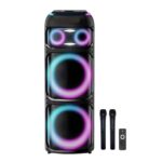 Φορητό Ηχείο Bluetooth 2x12" Woofer – 80W με Ενσύρματο Μικρόφωνο electronistas.gr