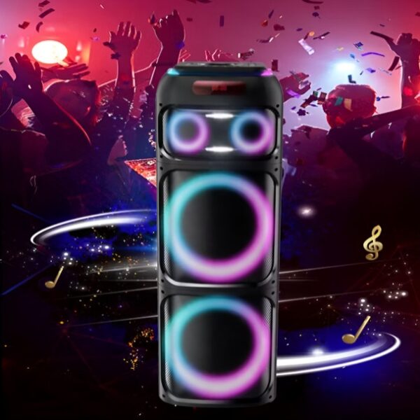 Φορητό Ηχείο Bluetooth 2x12" Woofer – 80W με Ενσύρματο Μικρόφωνο electronistas.gr