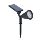 Ηλιακός Προβολέας Καρφωτός & Επιτοίχιος 7 LED RGB 3W IP65 electronistas.gr