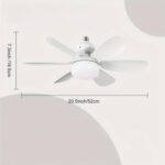 Ανεμιστήρας Οροφής Με Φως – E27, 52cm, 6 Αποσπώμενες Λεπίδες electronistas.gr