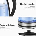 Γυάλινος Βραστήρας Νερού 2lt 1500W Με Φωτισμό – Ασημί electronistas.gr