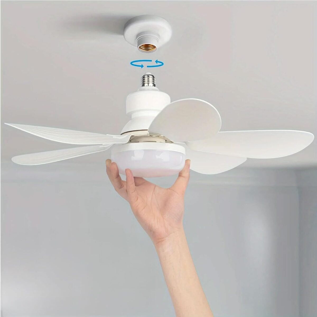 Ανεμιστήρας Οροφής Με Φως – E27, 52cm, 6 Αποσπώμενες Λεπίδες electronistas.gr