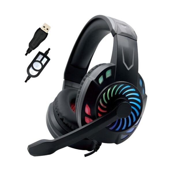 Ακουστικά Over Ear Gaming Headset Mε USB & RGB Φωτισμό electronistas.gr