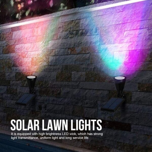 Ηλιακός Προβολέας Καρφωτός & Επιτοίχιος 7 LED RGB 3W IP65 electronistas.gr