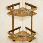 Γωνιακή Επιτοίχια Ραφιέρα Μπάνιου Δύο Θέσεων electronistas.gr