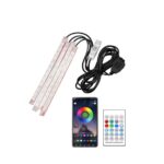 Σετ 4 Λάμπες RGB Αυτοκινήτου 48 LED 22 cm Με Τηλεχειριστήριο – 12V electronistas.gr