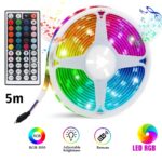 Αδιάβροχη Ταινία LED 12V RGB 5m SMD5050 Mε Τροφοδοτικό & Τηλεχειριστήριο electronistas.gr