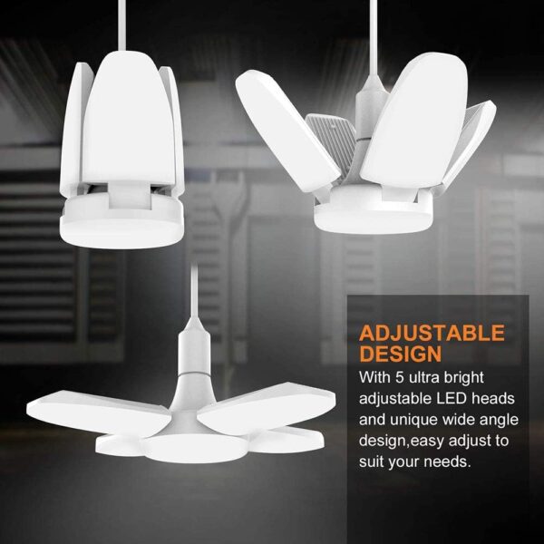 Αναδιπλούμενη LED Λάμπα 60W – Λευκό Φως Ε27 electronistas.gr