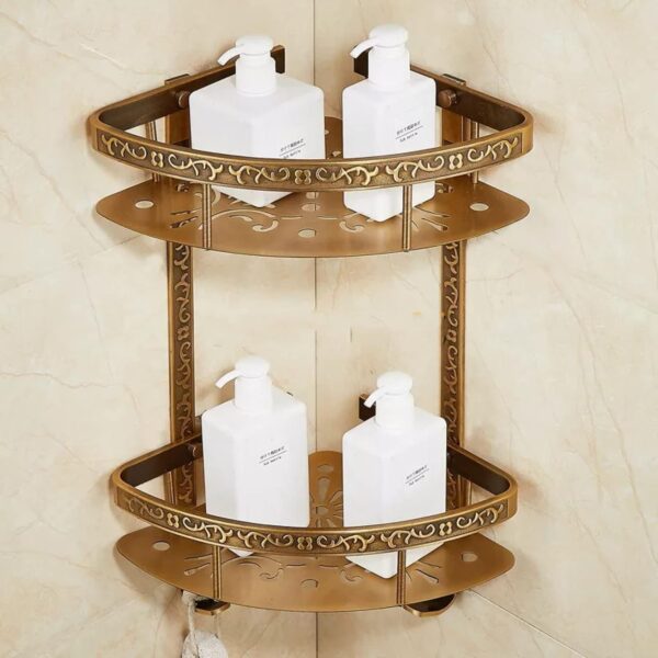 Γωνιακή Επιτοίχια Ραφιέρα Μπάνιου Δύο Θέσεων electronistas.gr