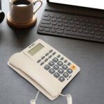 Ενσύρματο Σταθερό Τηλέφωνο Γραφείου Με Αναγνώριση Κλήσης FSK/DTMF – Handsfree & LCD electronistas.gr