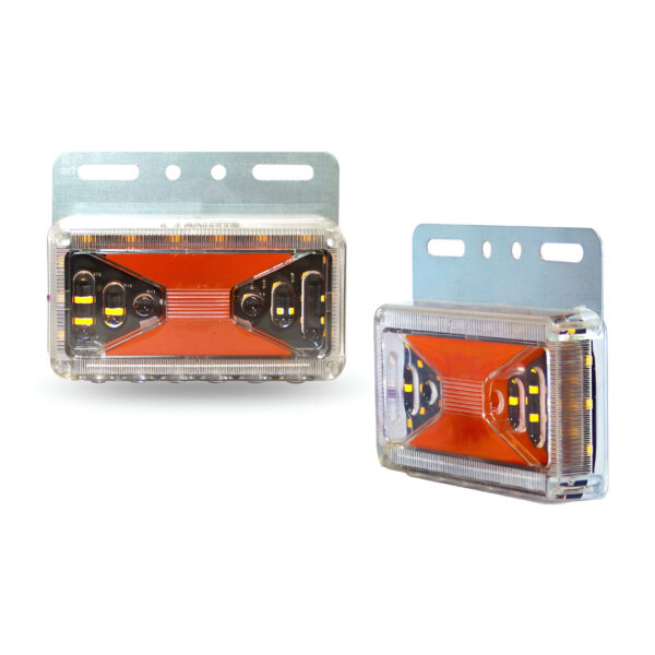 Σετ 2τμχ Αδιάβροχα Φώτα Όγκου Φορτηγών LED 24V – Πορτοκαλί electronistas.gr