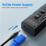 USB Hub 4 Θύρες USB 2.0 Με Κουμπιά On/Off electronistas.gr