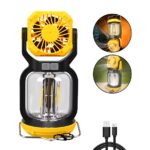 Επαναφορτιζόμενος Ανεμιστήρας & Φως Κάμπινγκ 2 σε 1 USB με Γάντζο electronistas.gr