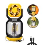 Επαναφορτιζόμενος Ανεμιστήρας & Φως Κάμπινγκ 2 σε 1 USB με Γάντζο electronistas.gr