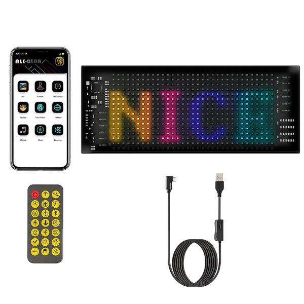 Εύκαμπτη LED Οθόνη Πάνελ Αυτοκινήτου 16×32 Pixel Με Bluetooth electronistas.gr