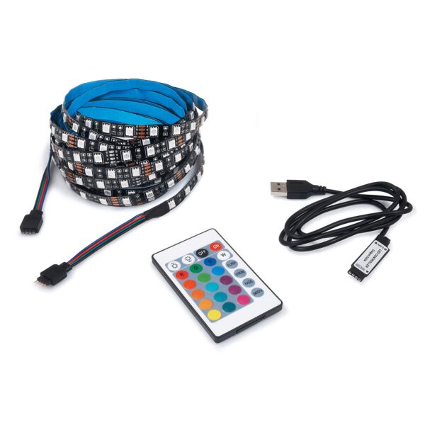 LED Ταινία RGB 5V/DC με USB – 2m SMD5050 electronistas.gr