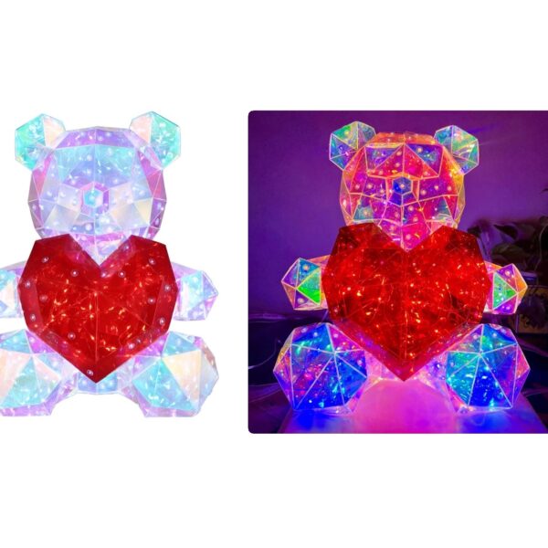 Φωτιστικό LED Αρκουδάκι 30cm με Εφέ Φωτισμού & Κουμπί Ρύθμισης RGB electronistas.gr