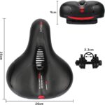 Πλατιά Αντικραδασμική Σέλα Ποδηλάτου 250x200mm με Ανακλαστικό Φως electronistas.gr