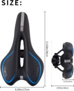 Σέλα Ποδηλάτου με Ενισχυμένο Τζελ & Ανακλαστική Λωρίδα 275x160mm electronistas.gr