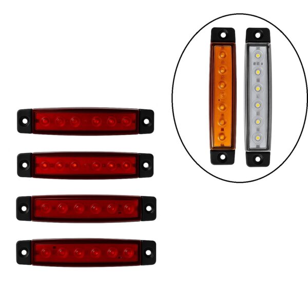 Σετ 4τμχ Φώτα Όγκου Φορτηγού 6 LED 12–24V – 3 Χρώματα electronistas.gr