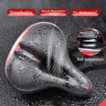 Πλατιά Αντικραδασμική Σέλα Ποδηλάτου 250x200mm με Ανακλαστικό Φως electronistas.gr