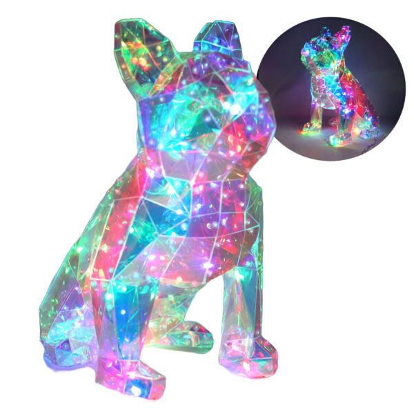 Φωτιστικό LED Σκύλος με Εφέ Φωτισμού & Κουμπί Ρύθμισης RGB 40cm electronistas.gr
