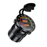 Φορτιστής Αυτοκινήτου USB με Βολτόμετρο 5V 4.8A electronistas.gr