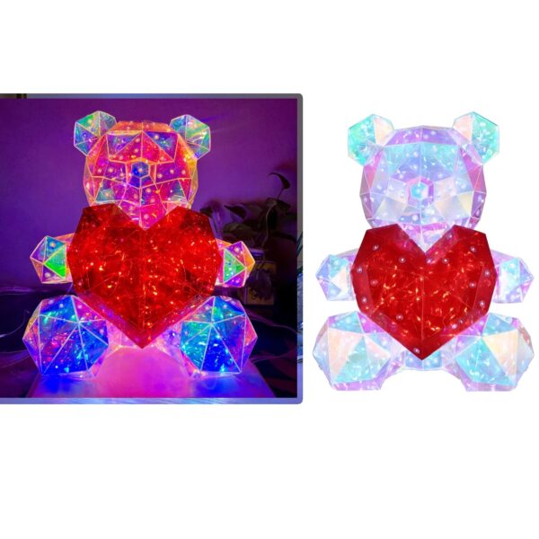 Φωτιστικό LED Αρκουδάκι με Εφέ Φωτισμού & Κουμπί Ρύθμισης RGB 40cm electronistas.gr