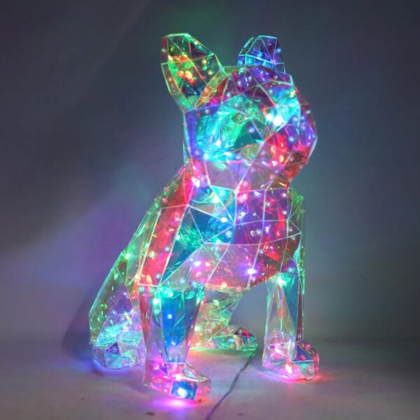 Φωτιστικό LED Σκύλος με Εφέ Φωτισμού & Κουμπί Ρύθμισης RGB 40cm electronistas.gr