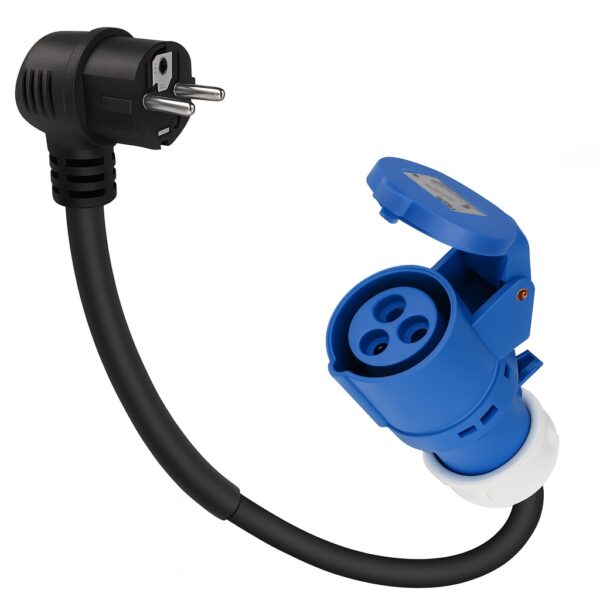 Μετατροπέας Πρίζας Βύσμα Schuko 16A σε Πρίζα CEE 32A 50cm – Προσαρμογέας CEE για Φορητό Φορτιστή Ηλεκτρικού Ρεύματος electronistas.gr